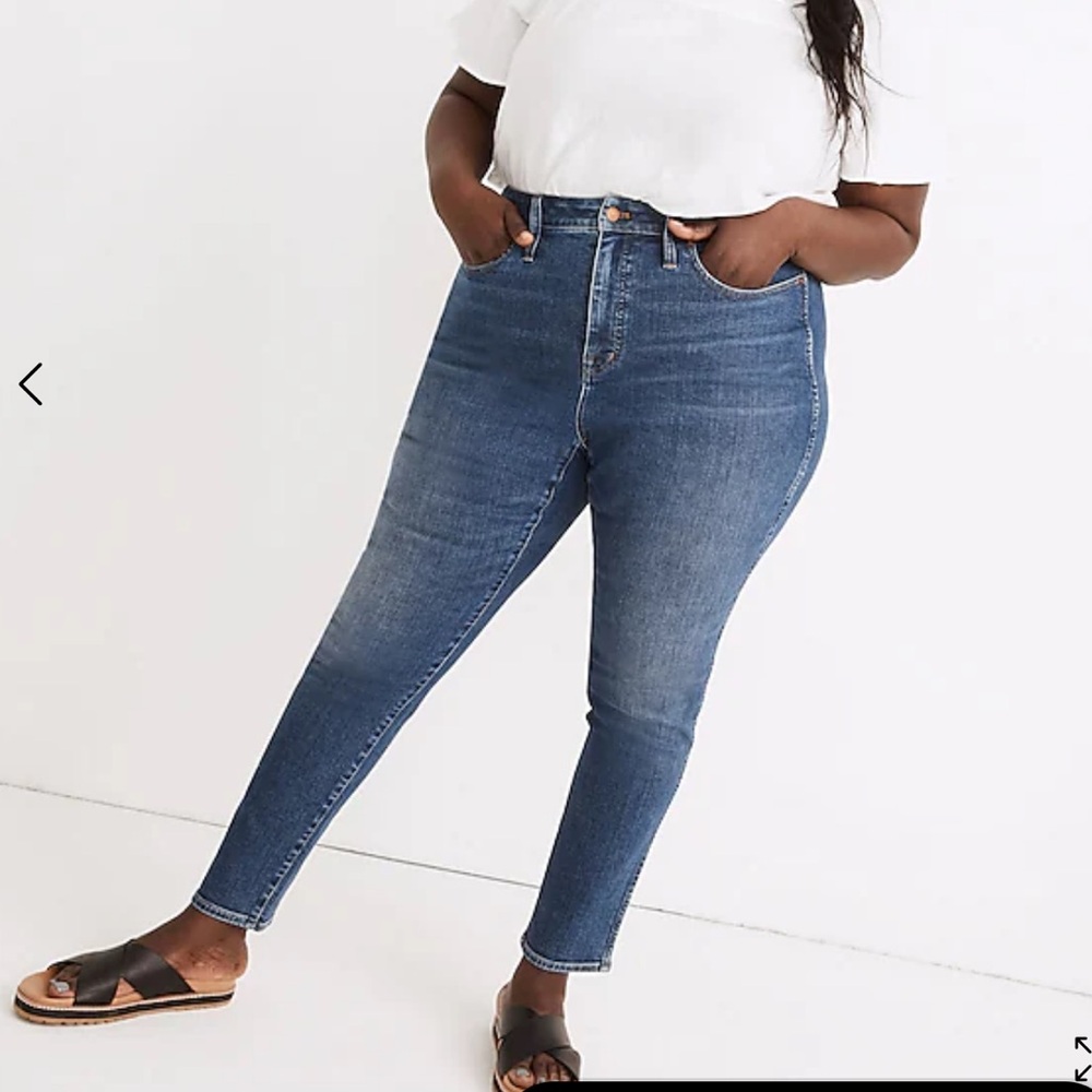 Madewell Petite High Rise Skinny Jeans in Wendover Wash Size 34